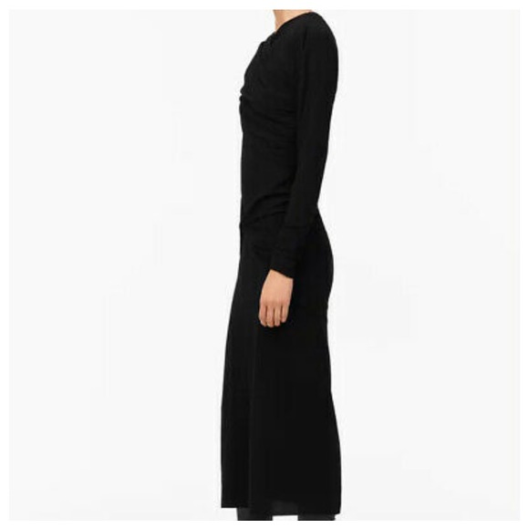 LIMITED EDITION BLACK V-NECK LONG SLEEVE DRESS - Picture 9 of 11